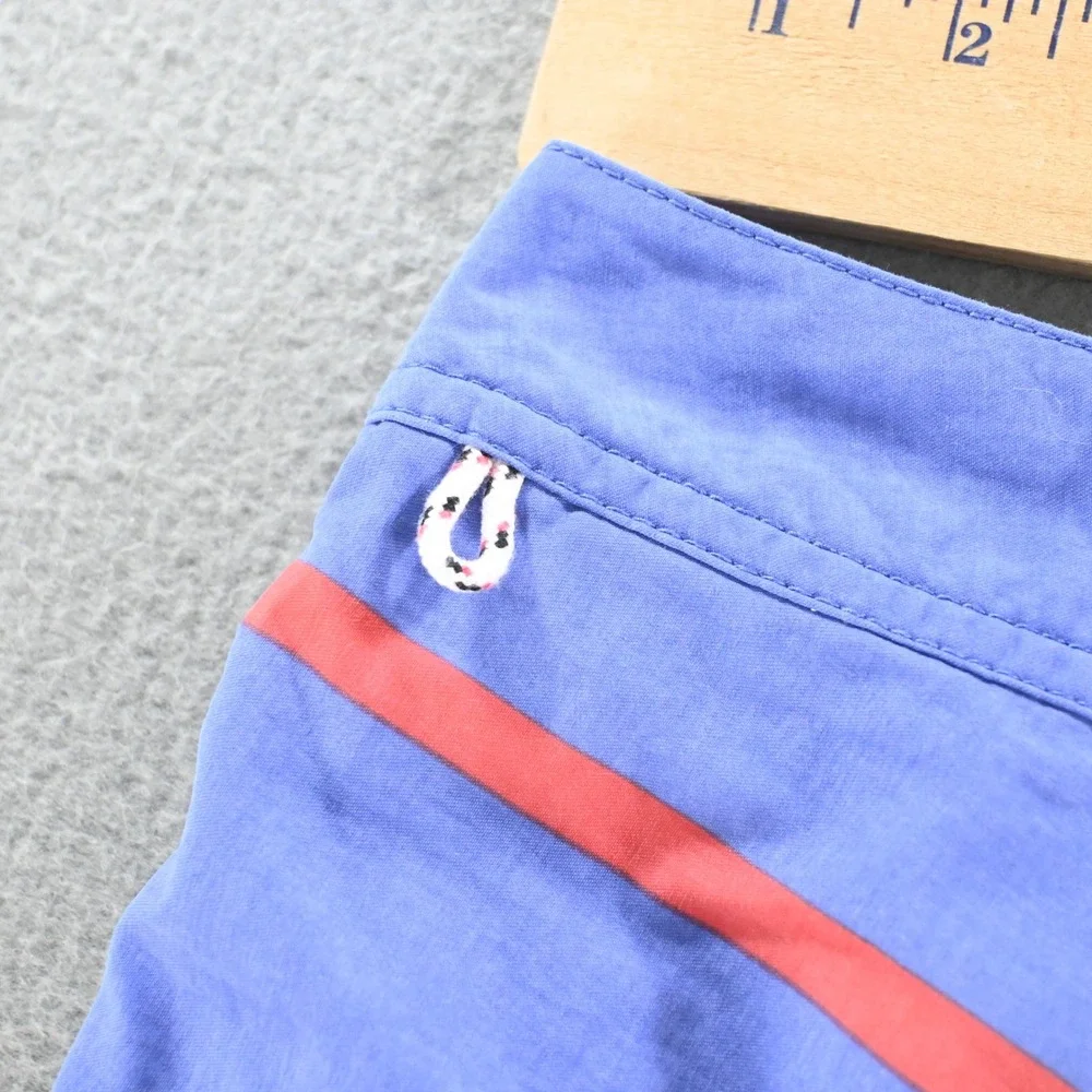J.Crew Mens Striped Board Shorts 35 Blue Red White